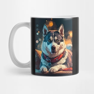 Beautiful cozy Siberian husky Mug